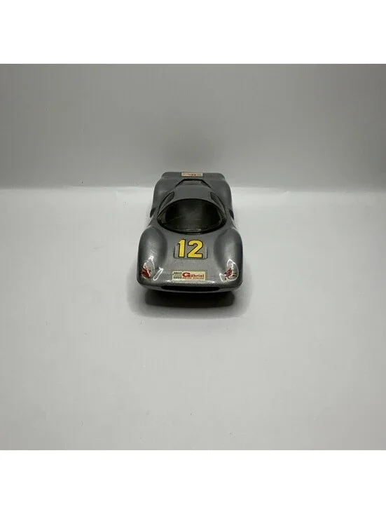 Vintage Eldon AMT 1/32 1967 Porsche Carrera Grey #12 Slot Car FAST SHIPPING