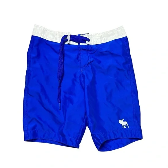 Abercrombie Fitch Shorts Blue Beach Board Swim Volley Moose Drawstring Men’s S