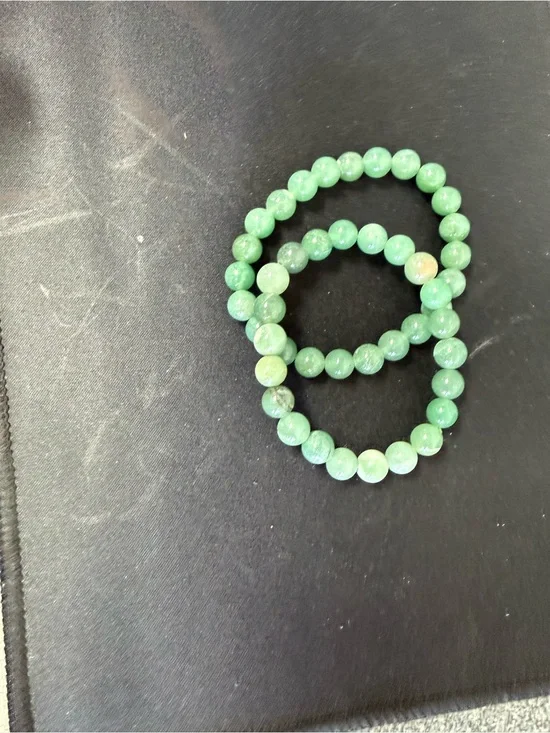 Green Beaded Stretch Bracelet Set - Women Jewelry