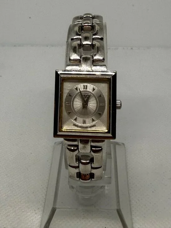 ESQ Swiss by Movado Womens Silver Square Stainless Steel Watch Bracelet 1506-3