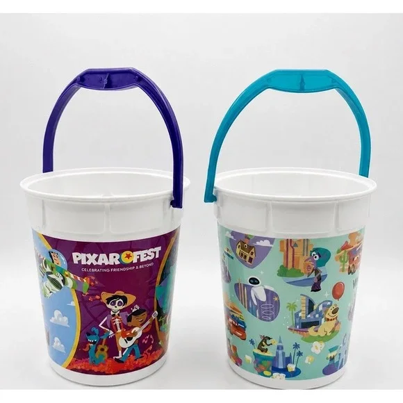 Disney Parks Pixar Fest Popcorn Bucket Set Cars Monster inc Up