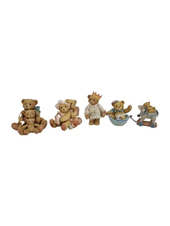 Set Of 5 Cherished Teddies Gloria Bunny Samantha Tyler 614387 Porcelain Figure