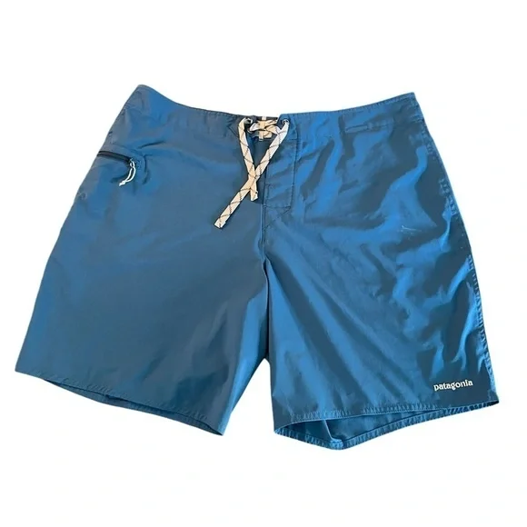 PATAGONIA MENS BLUE SWIM TRUNKS SIZE 38