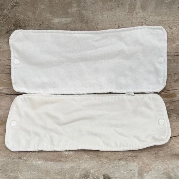 Thirsties DUO large cloth diaper inserts. Pair of snapped inserts USED