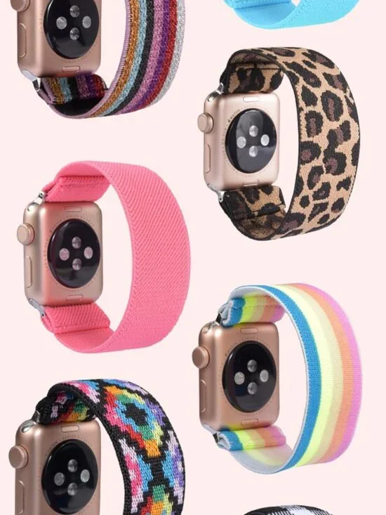 Elastic Apple Watch Band 38/40mm Hot Pink or Pink Camo Stretch Strap NEW