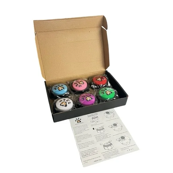 Talking Dog Buttons Set Pack 6 Recordable Communication- Open Box