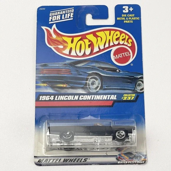 Hot Wheels 1964 Lincoln Continental 237 Black  Mattel Wheels