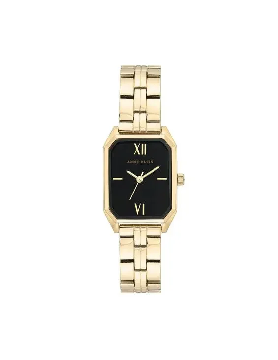 Anne Klein Women Watch Gold-Tone Black Dial - NWT