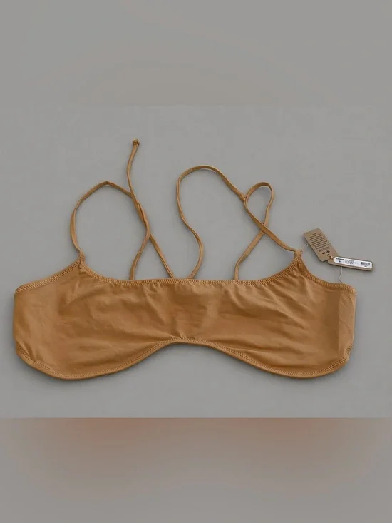 Skims Micro Scoop Bikini Top- Ochre SZ 4X