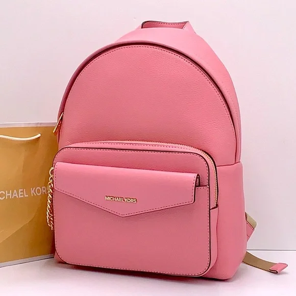 MICHAEL KORS  Maisie Medium Pebbled Leather 2-in-1 Backpack Carnation NWT