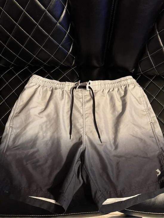 Reel Legends Grey and Black Swim Trunks