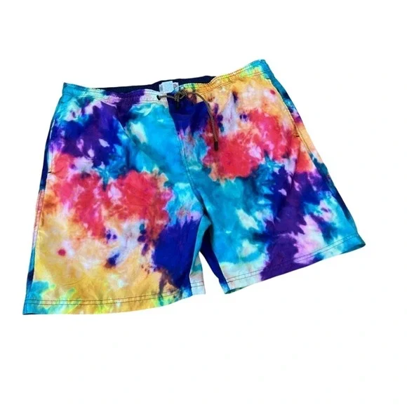 Broken Threads tie‎ dye swim trunks
