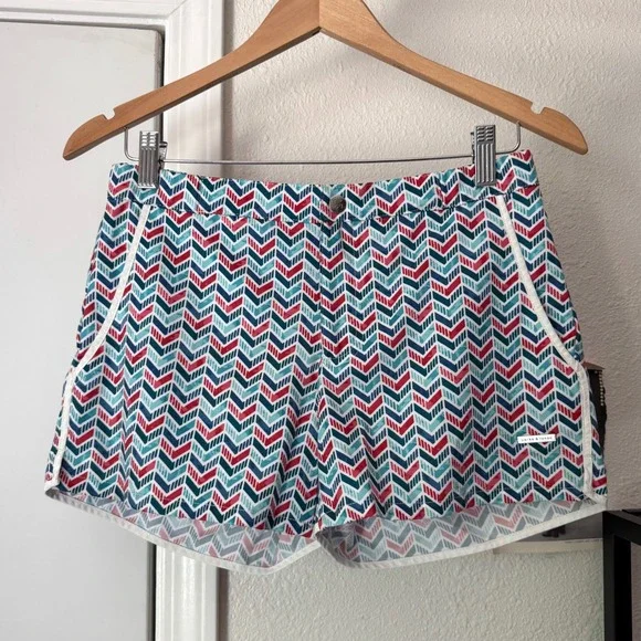 PARKE & RONEN multicolor chevron zig zag printed swim trunks shorts