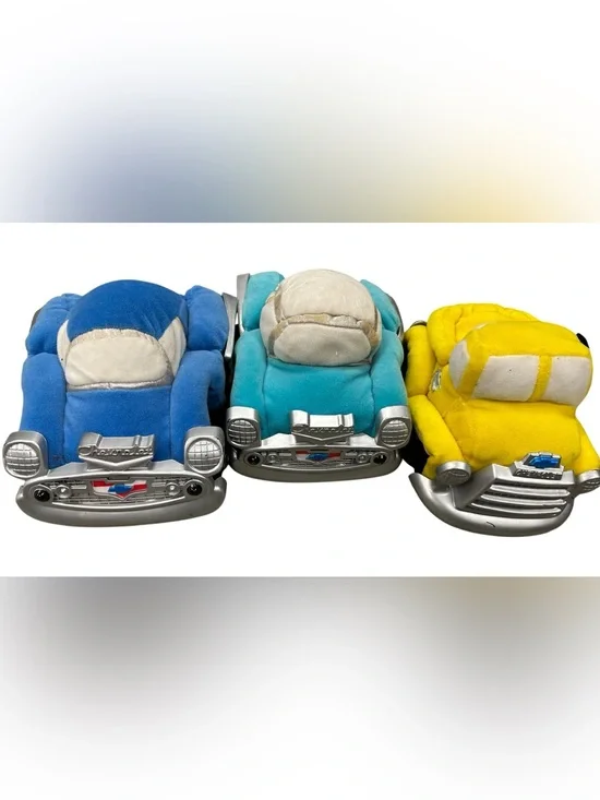 Trendmaster My 1st Chevy Set of 3 Plush animated plush cars Vintage 1995-1996