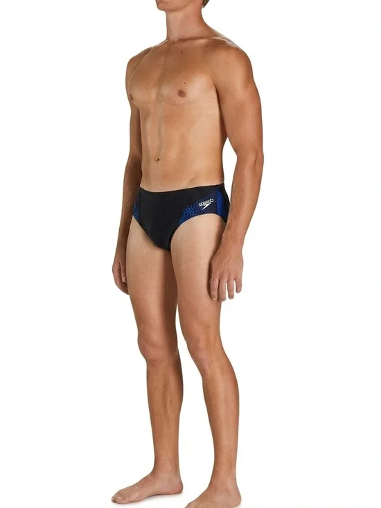 Speedo Men's Black & Blue Swim Briefs Size 28 NWT