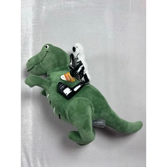 Fringe Halloween Dinosaur & Skeleton Plush Squeaky Dog Toy NWT Squeeze Me