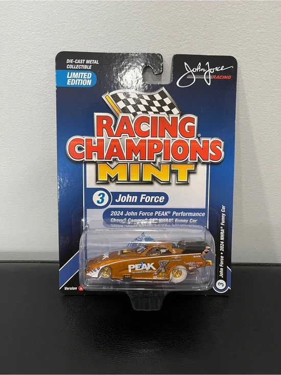 Racing Champions Mint John Force #3 PEAK Chevy Camaro Funny Car - Gold Chase