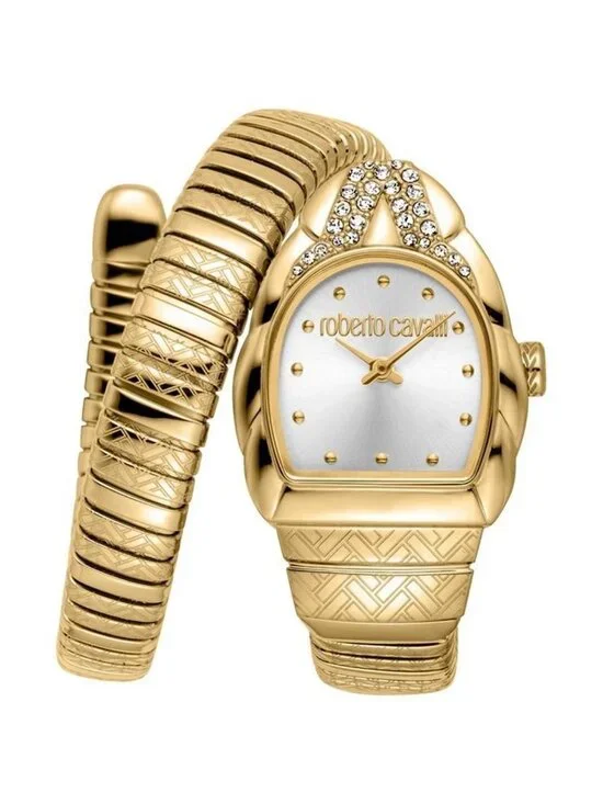 NWT Roberto Cavalli Aurora Silver-tone Dial Ladies Watch