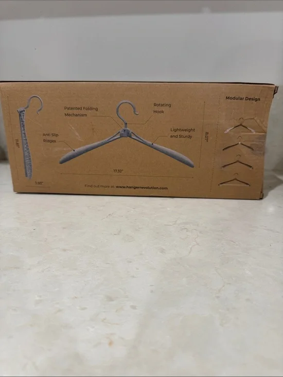 Revolution Foldable Garment Hangers - Brown Kraft Box