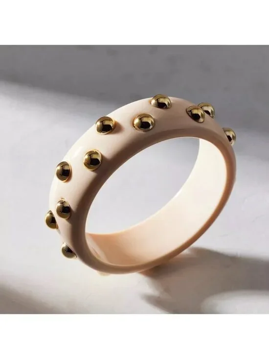 New! Gold Studded Acrylic Bangle Bracelet NWT (1032)