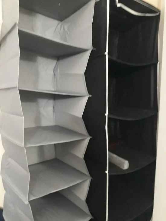 Hanging Closet Shelf Organizer - Gray & Black