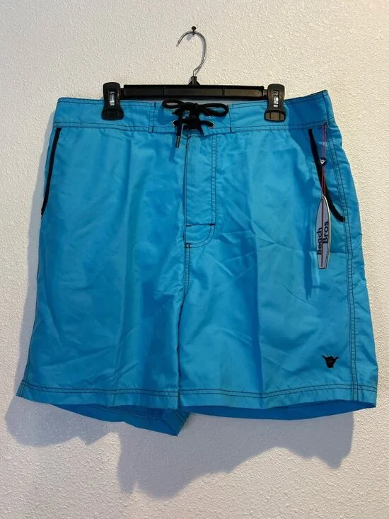 Beach Bros. Men's XL Swim Trunks Brief Lined Turquoise Surf