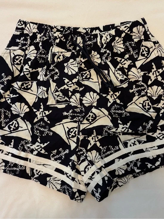 Vintage GOTTEX Men's Black and White Cotton Swim Trunks Small