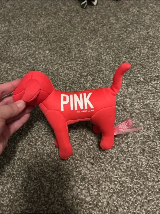 PINK Victoria's Secret Pink Plush Dog-Shaped Toy
