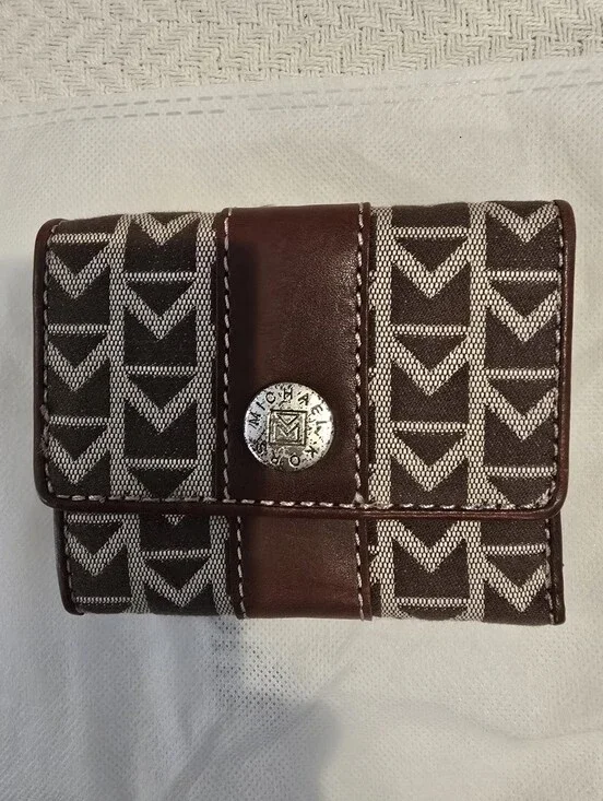 Michael Kors Brown and Cream Logo Continental Wallet