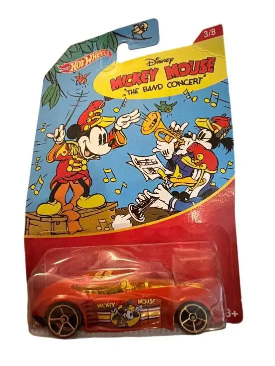Hot Wheels Disney Mickey Mouse Covelight Red Car In Band Concert Packaging New