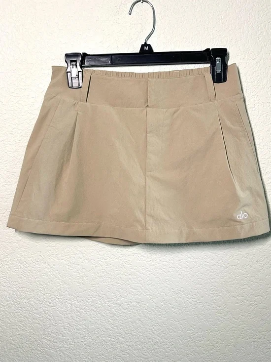 ALO Yoga Tan Athletic Skort with Elastic Waistband