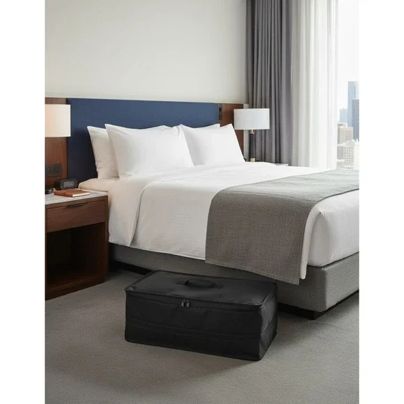 Travel Fusion Hanging Luggage Organizer Expandable Packing‎ Cube Shelves Black