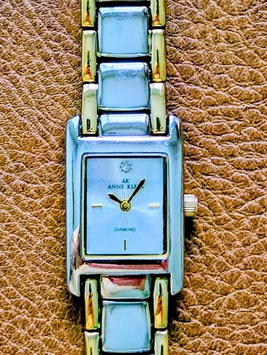 Anne Klein Two-Tone Rectangular Bracelet Watch - Gold & Silver