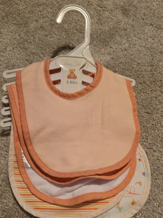 Rene Rofe Pink & Multi Color Baby Bibs - 5 Pack