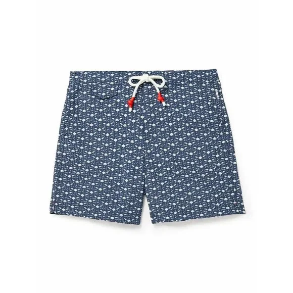 Orlebar Brown - Standard Mid-Length Bandana-Print Swim Shorts - Blue size 30