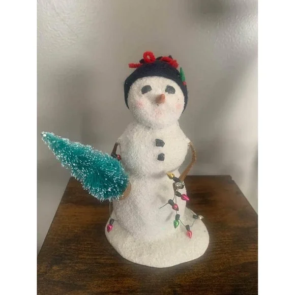 Byers' Choice Snowman w/ Lights figurine