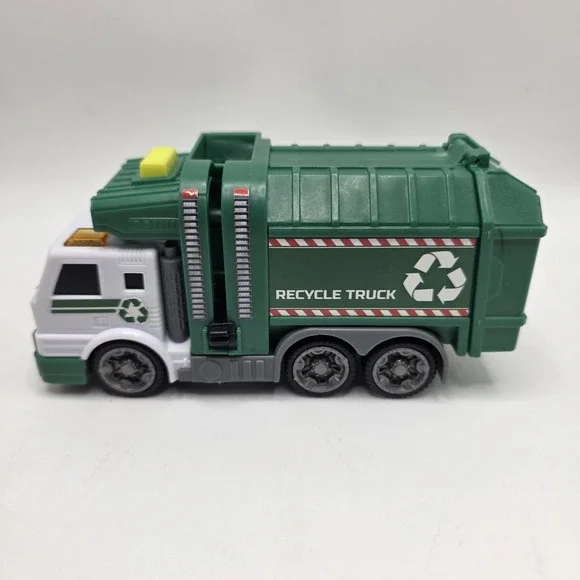 Dickie‎ Toys Recycle Truck Toy Garbage Truck Green Diecast Style Kids Vehicle