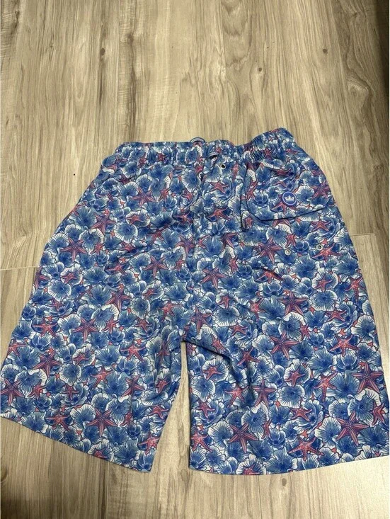 Peter Millar Swim Trunks Men's Small Mesh Lined Pocket Fish Bones Preppy Pool