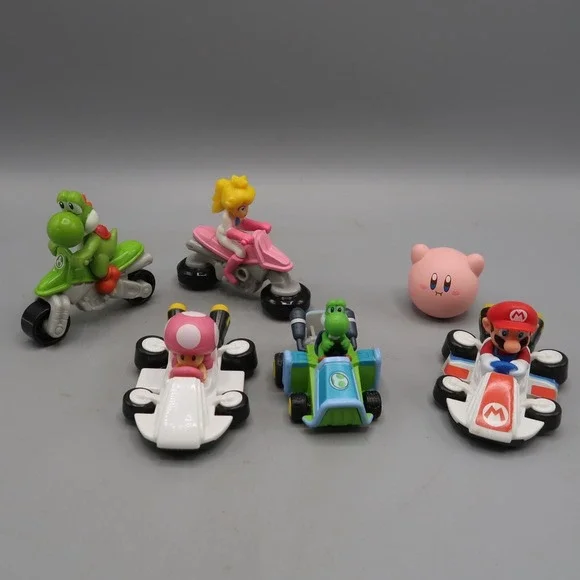 2018 McDonalds Super MARIO KART  CAR RACER Happy Meal Toy Lot of 6