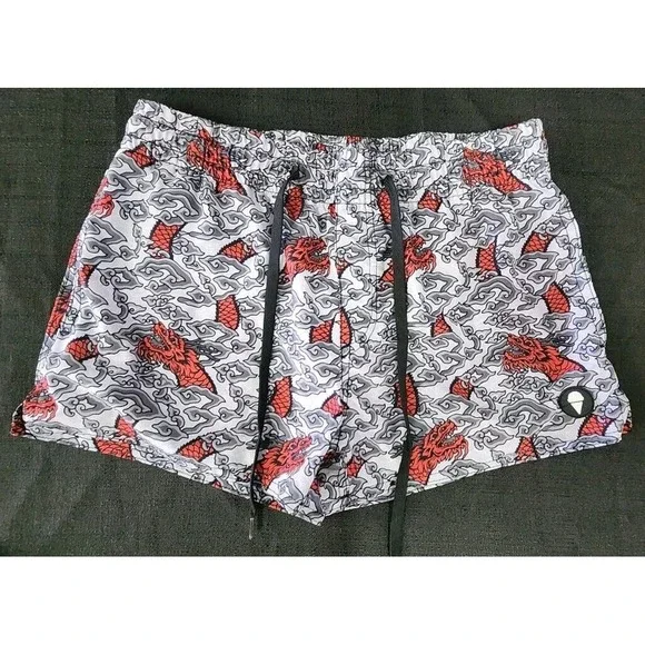 69SLAM Mens‎ Volley Stretch Swimwear Board Shorts Koi Print