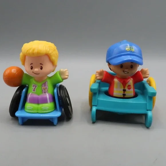Fisher Price Little People Wheel Chairs Boys Vintage Toy Lot