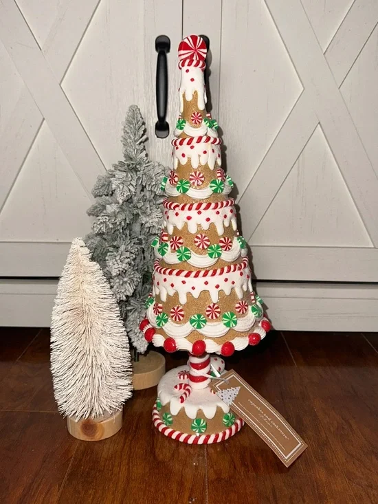 Cupcakes & Cashmere Red and Green Peppermint Christmas Tree Holiday Decor