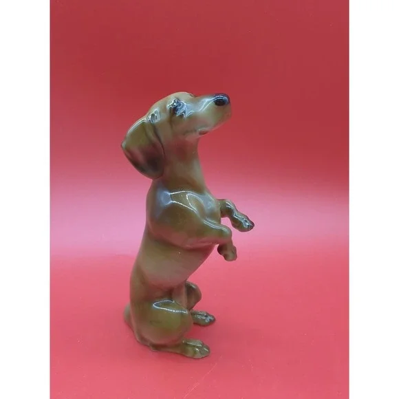 VINTAGE HUTSCHENREUTHER GERMANY PoRCELAIN DACHSHUND DOG FIGURINE 5