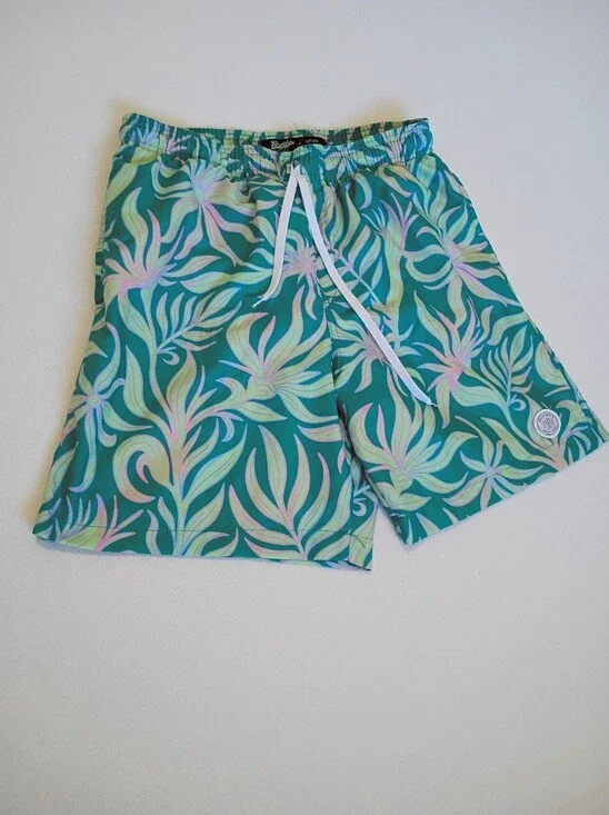 Brooklyn Cloth Kent Avenue volley swim trunks in Sz medium Leafy Tropical Print