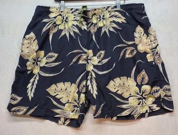 Tommy Bahama Relax Mens Tropical Floral Hawiian Swim Trunks Mesh Lined (XL)