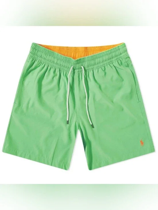 Polo Ralph Lauren Men's Traveller Swim Short in Toucan Green