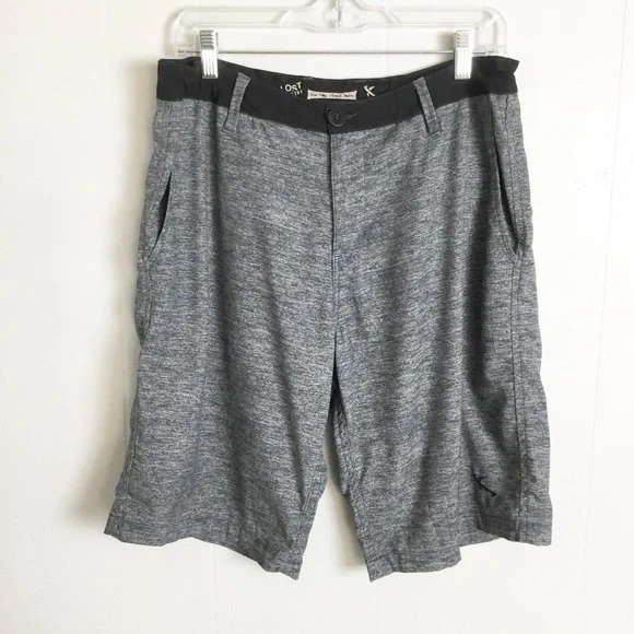 Lost Seaworthy Mens Swim Trunks Size 33 Black & Gray