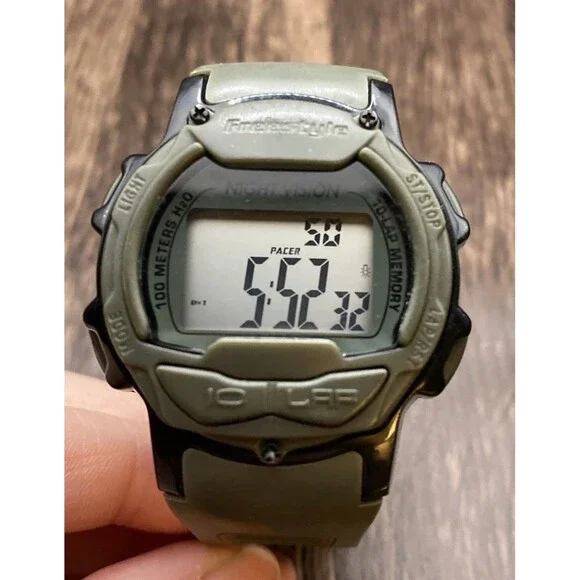 Freestyle Men’s Night Vision Digital 40mm Green Sport 10 Lap