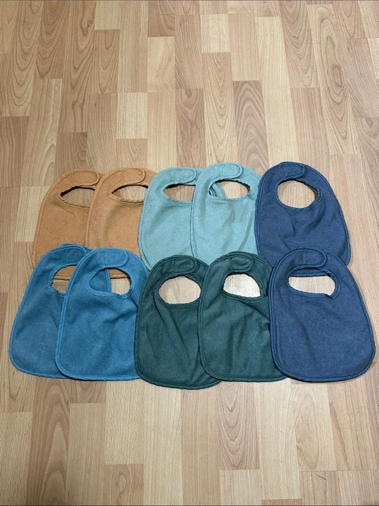 cloud island Baby Bib Set - Rust, Teal, Mint, Navy, Forest
