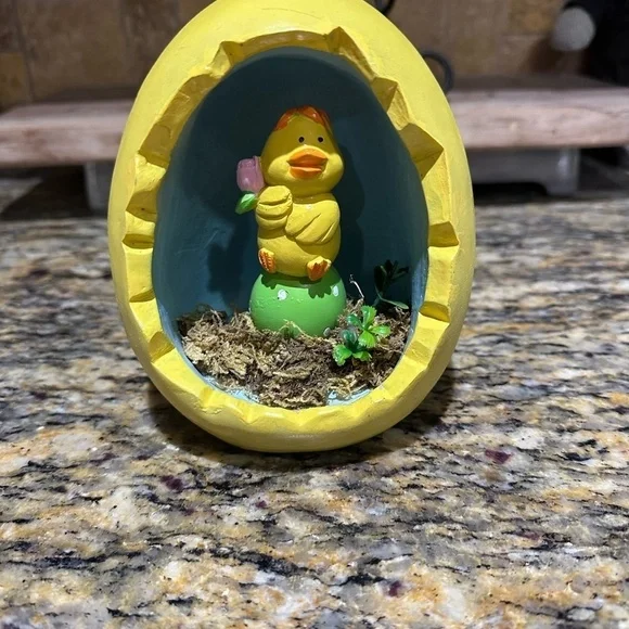 Yellow Egg with‎ Chick Figurine